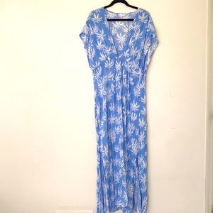 XIX PALMS - Size 3 - Maxi Dress - Blue Tropical